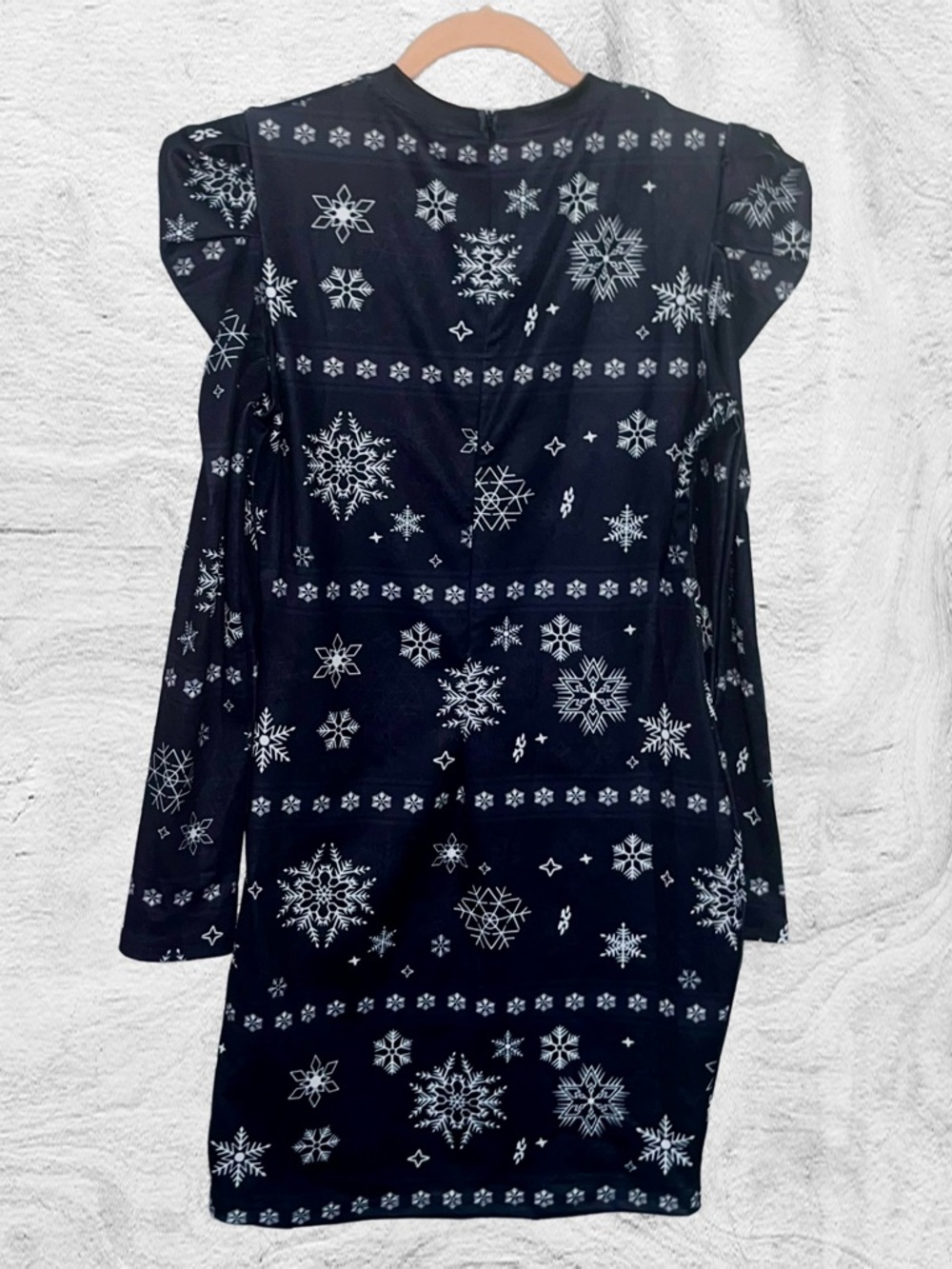 Blue Zone Planet Dress Snowflake Print Long Sleeve Medium - Picture 6 of 10